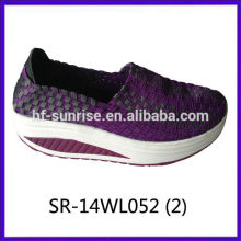 2014 new styles SR-14WL058 mix colors hand woven strap shoes